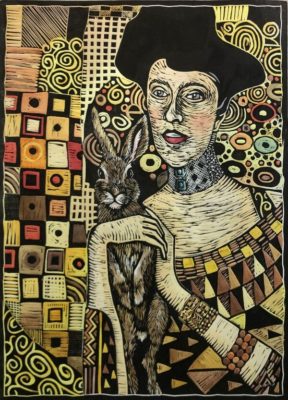 annemie-odendaal-handpainted-linocut-klimmt-elegance-bunny.jpg