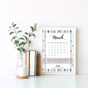 12 Month Desk Calendar 2026